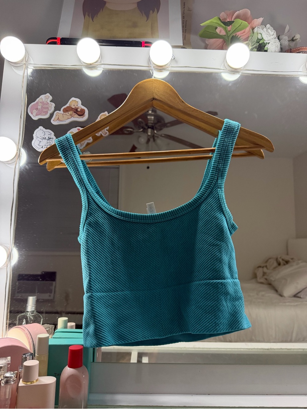 Teal/Turquoise Ribbed NikiBiki Tank Top